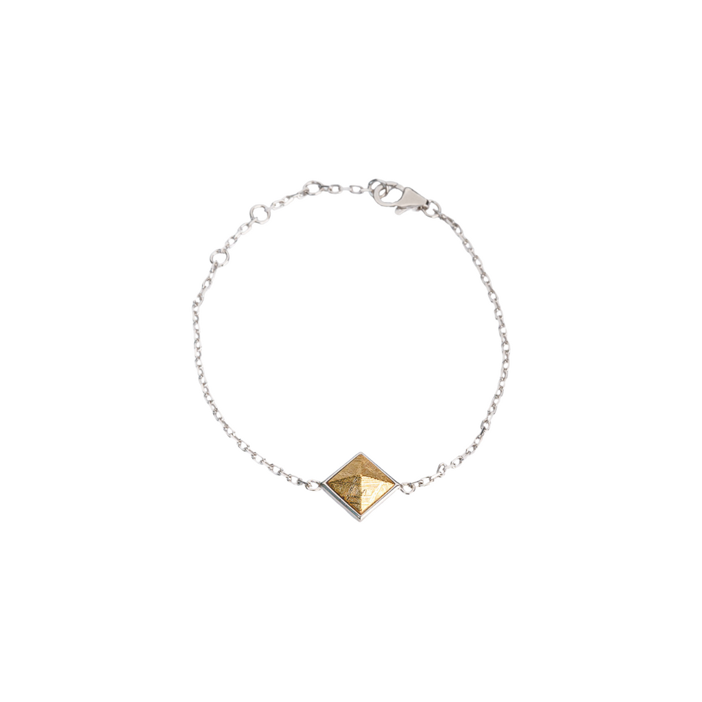 Pyramid Meteorite Bracelet