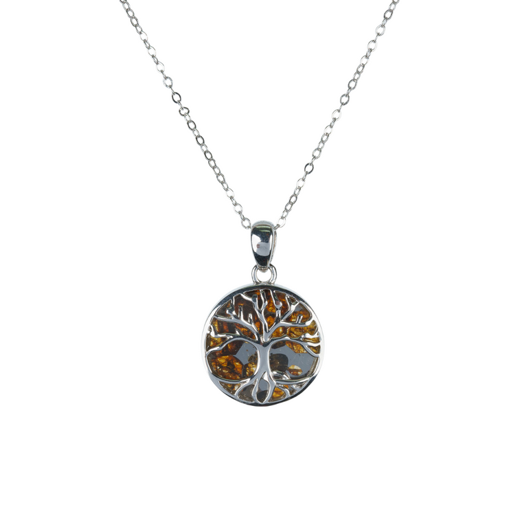 Pallasite Meteorite Tree of Life Necklace