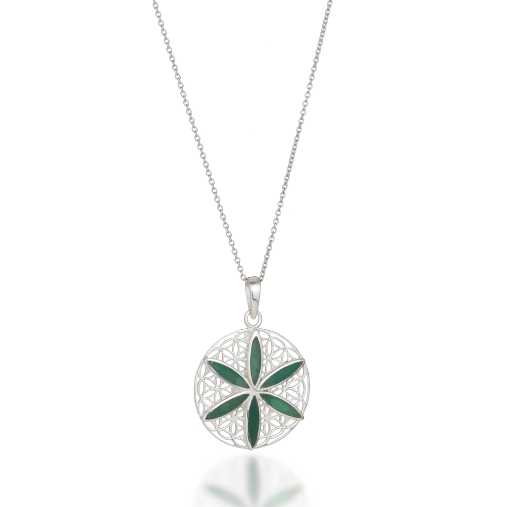 Seed of Life Natural Gemstone Necklace