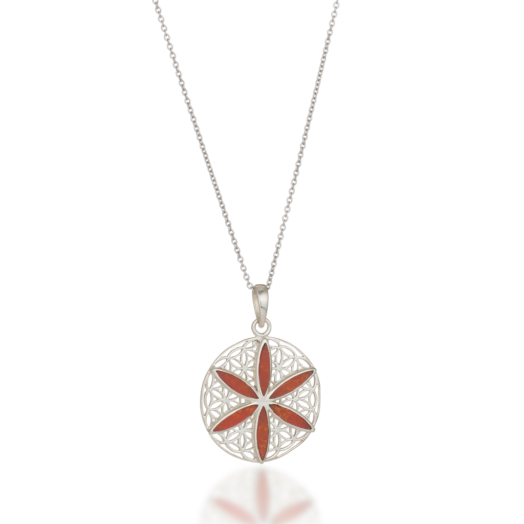 Seed of Life Natural Gemstone Necklace