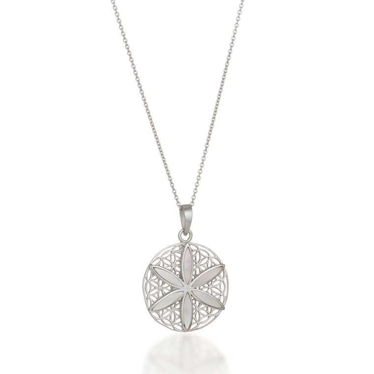 Seed of Life Mother of Pearl Necklace