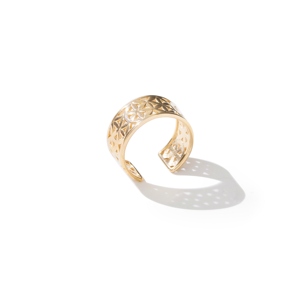 Flower of Life Classic Yellow Gold Ring