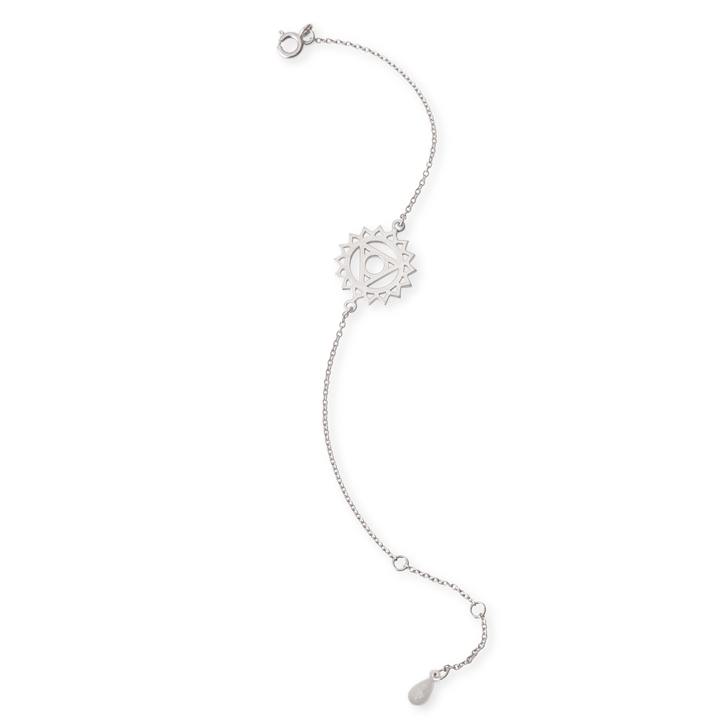 Silver throat chakra bracelet