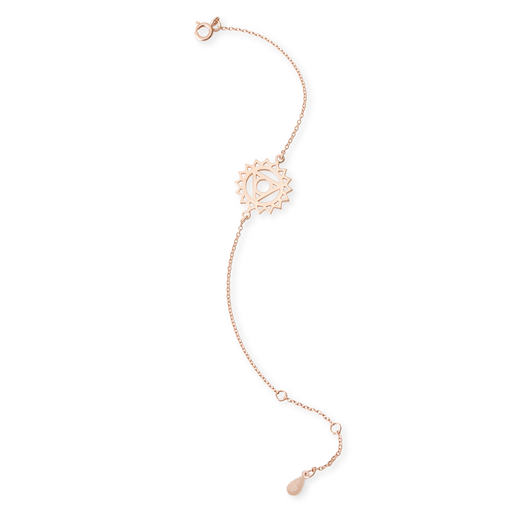 Rose gold throat chakra bracelet
