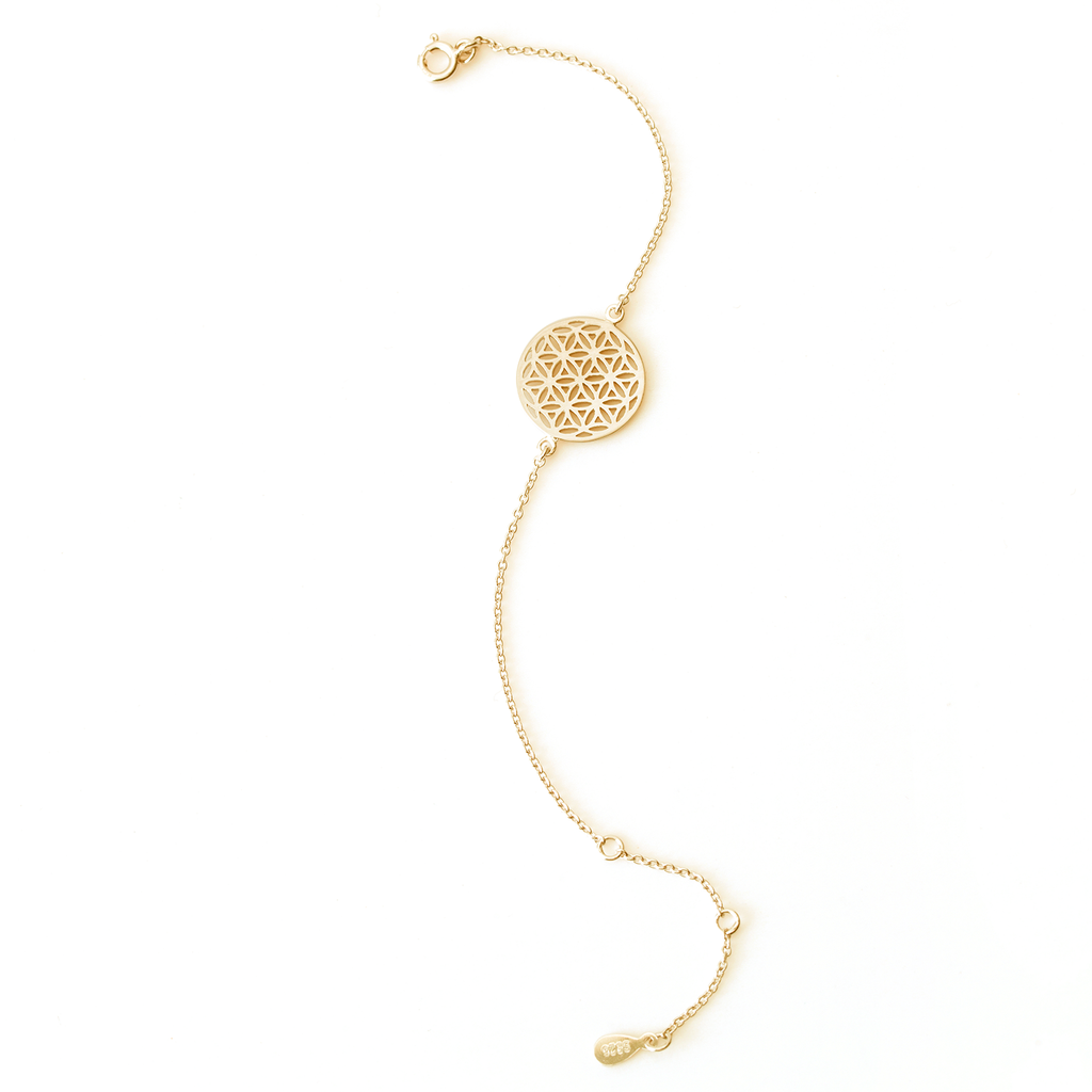 Flower of Life Gold Bracelet