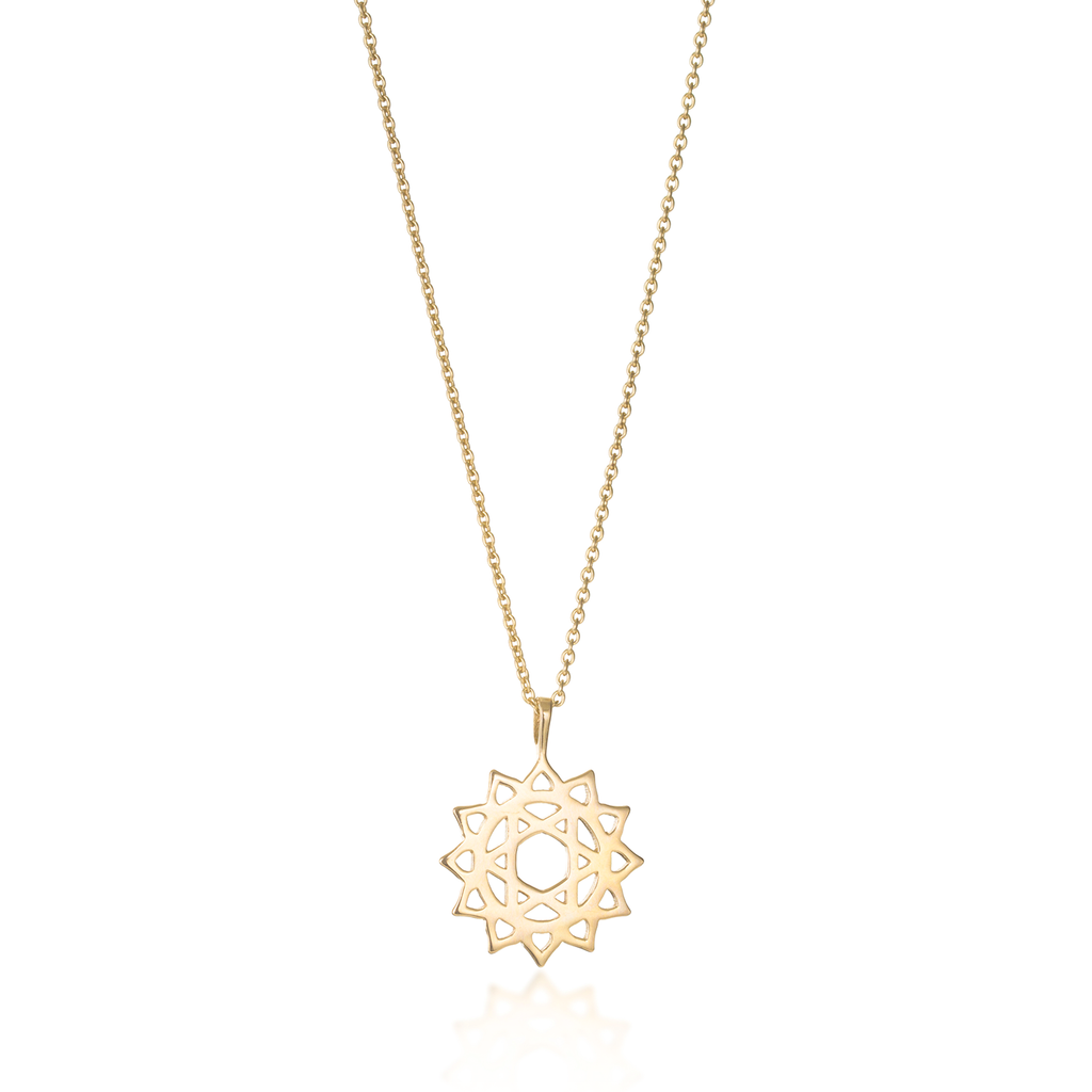 Heart Chakra Yellow Gold Necklace