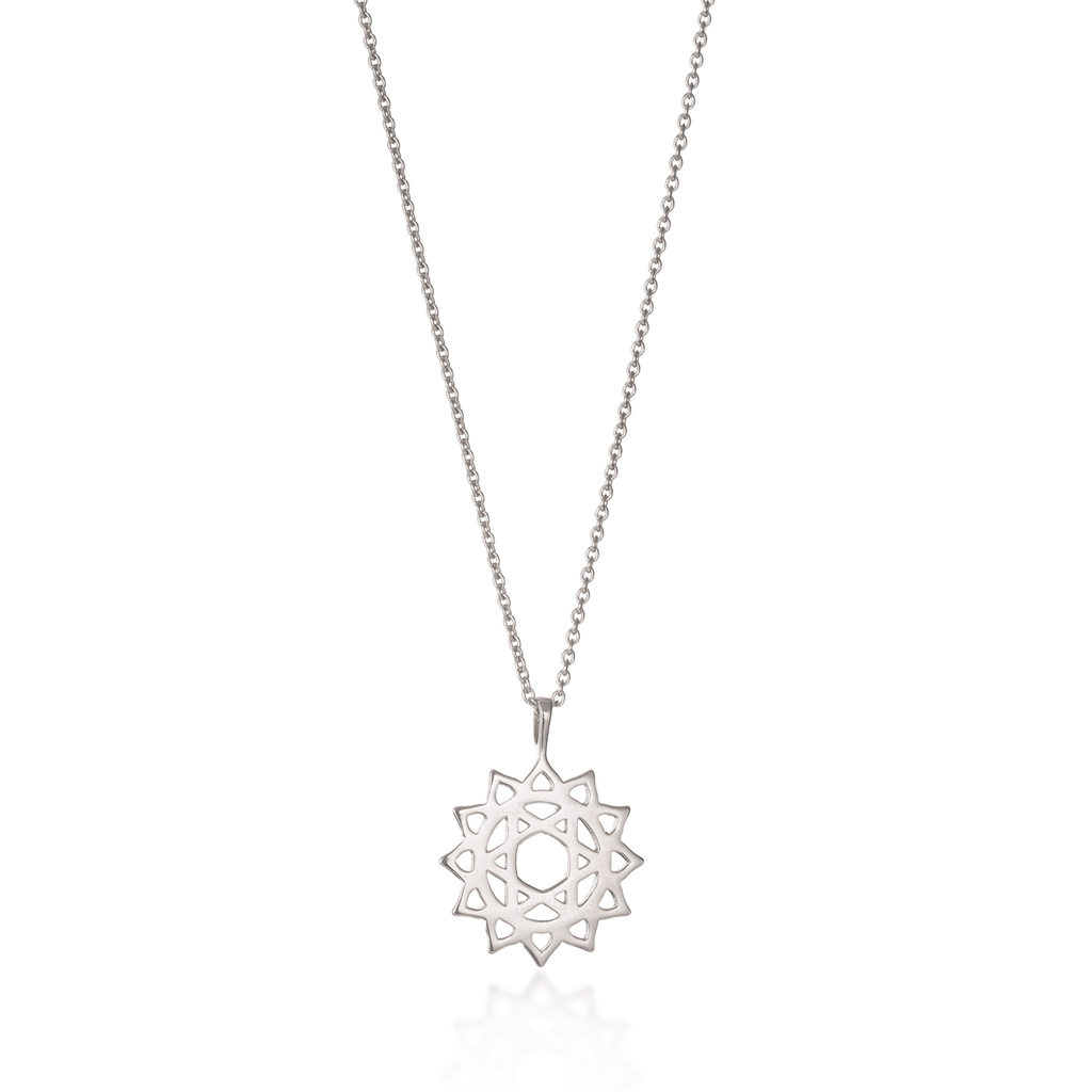 Heart Chakra Silver Necklace