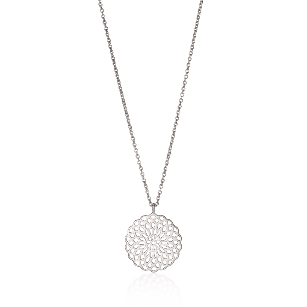 Sunflower Silver Necklace