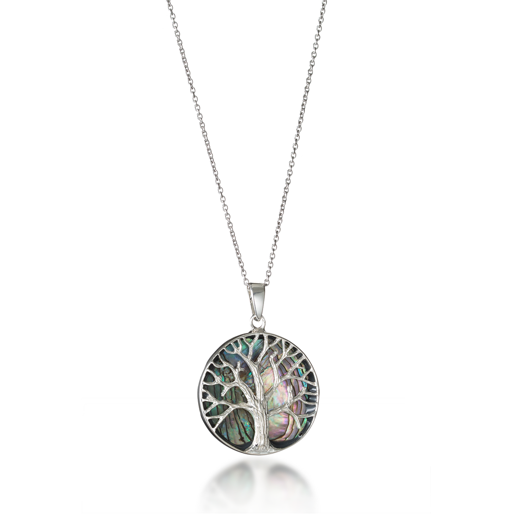 Tree of Life Paua Shell Necklace