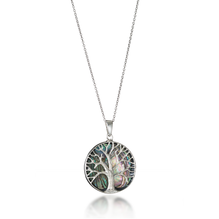 Tree of Life Paua Shell Necklace