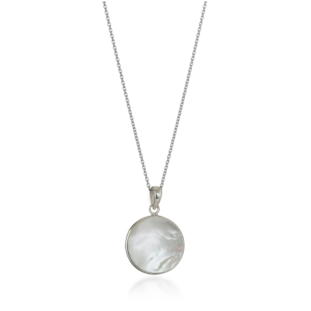 Flower of Life Mother of Pearl Necklace Back