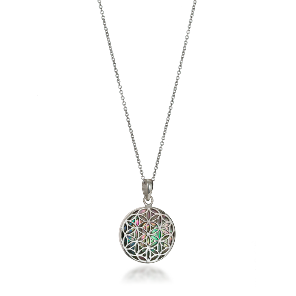 Flower Of Life Paua Shell Necklace