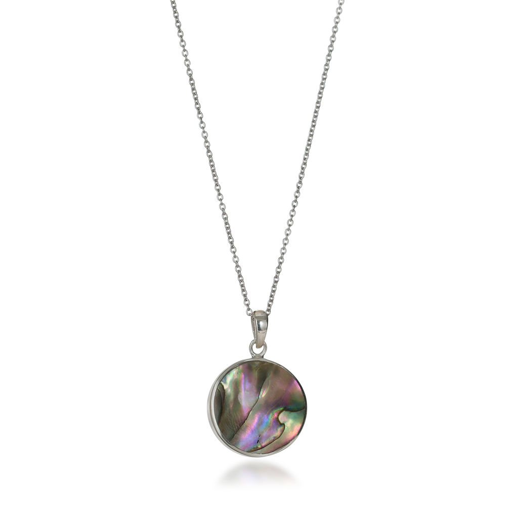 Flower Of Life Paua Shell Necklace Back