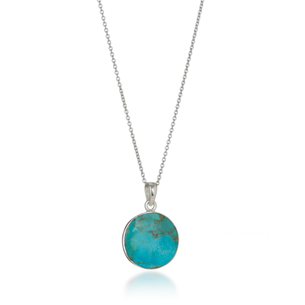 Tree Of Life Natural Turquoise Necklace Back