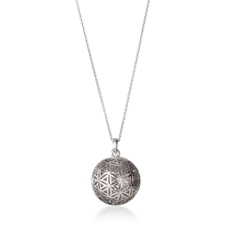 Flower Of Life Globe Locket Necklace