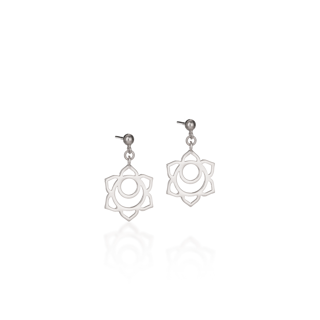 Sacral Chakra Silver Earrings