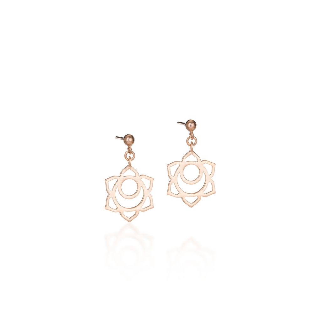 Sacral Chakra Rose Gold Earrings
