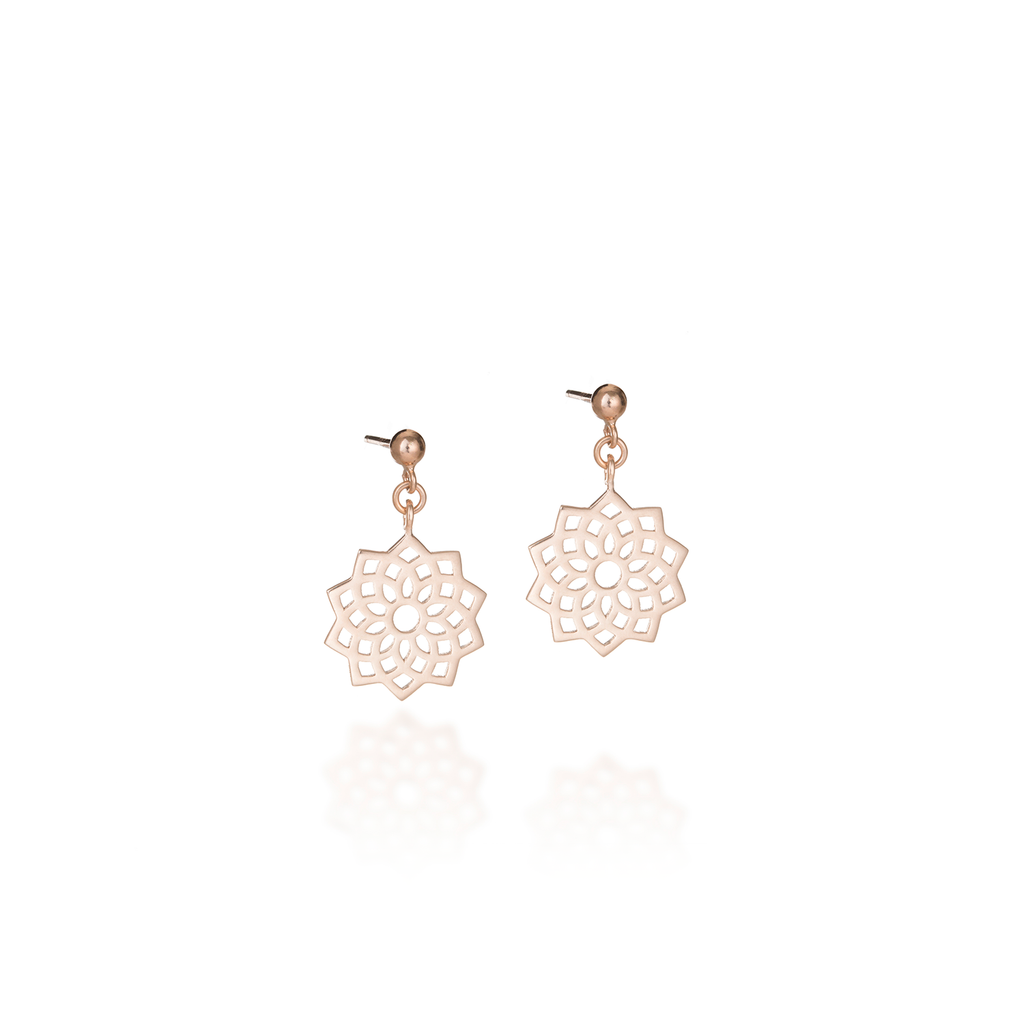 Crown Chakra Rose Gold Earrings