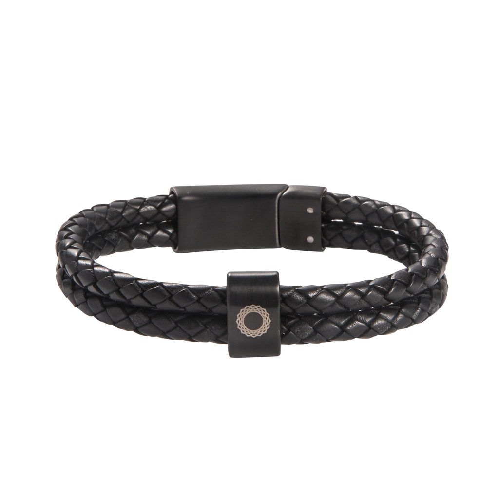 Crown Chakra Double Leather Bracelet
