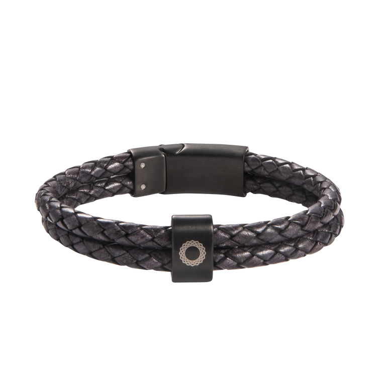 Crown Chakra Double Leather Bracelet