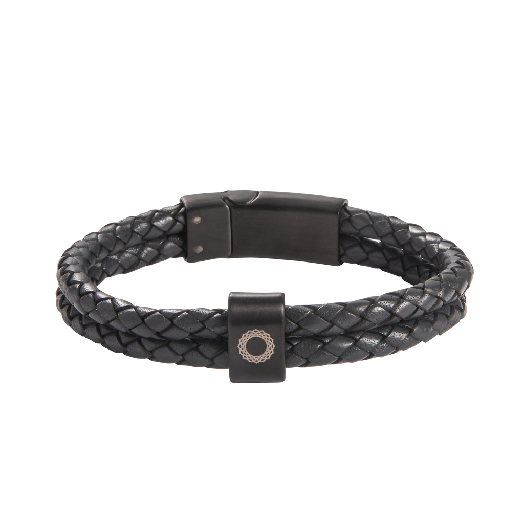 Crown Chakra Double Leather Bracelet