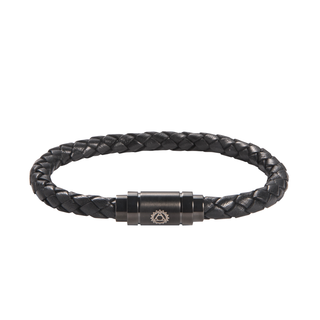 Throat Chakra Leather Bracelet