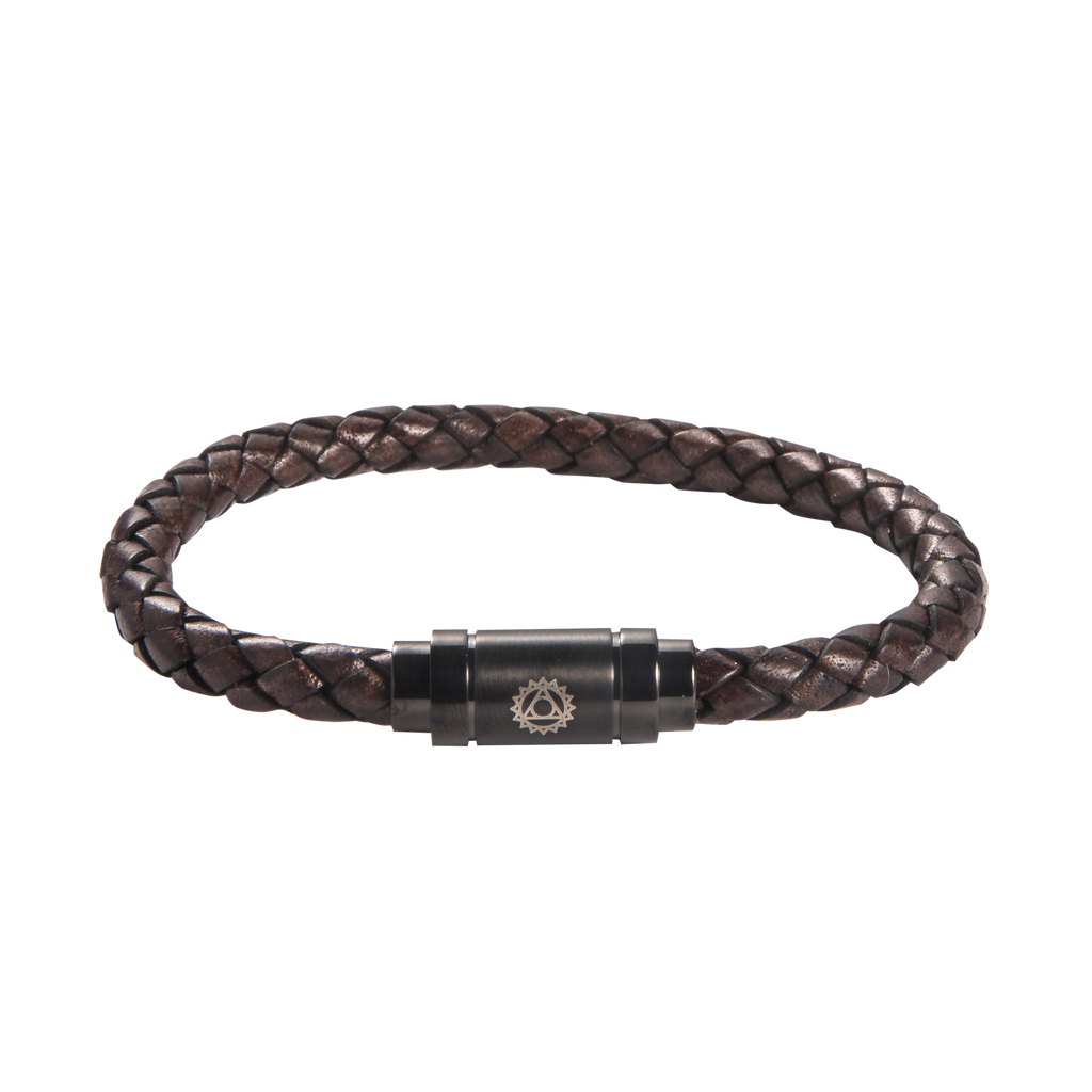 Throat Chakra Leather Bracelet