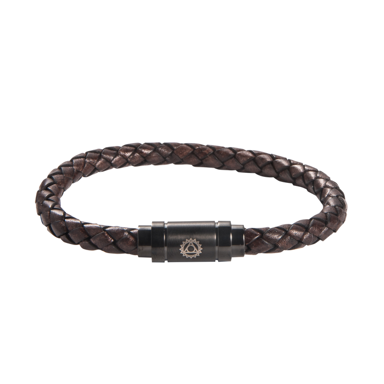Throat Chakra Leather Bracelet