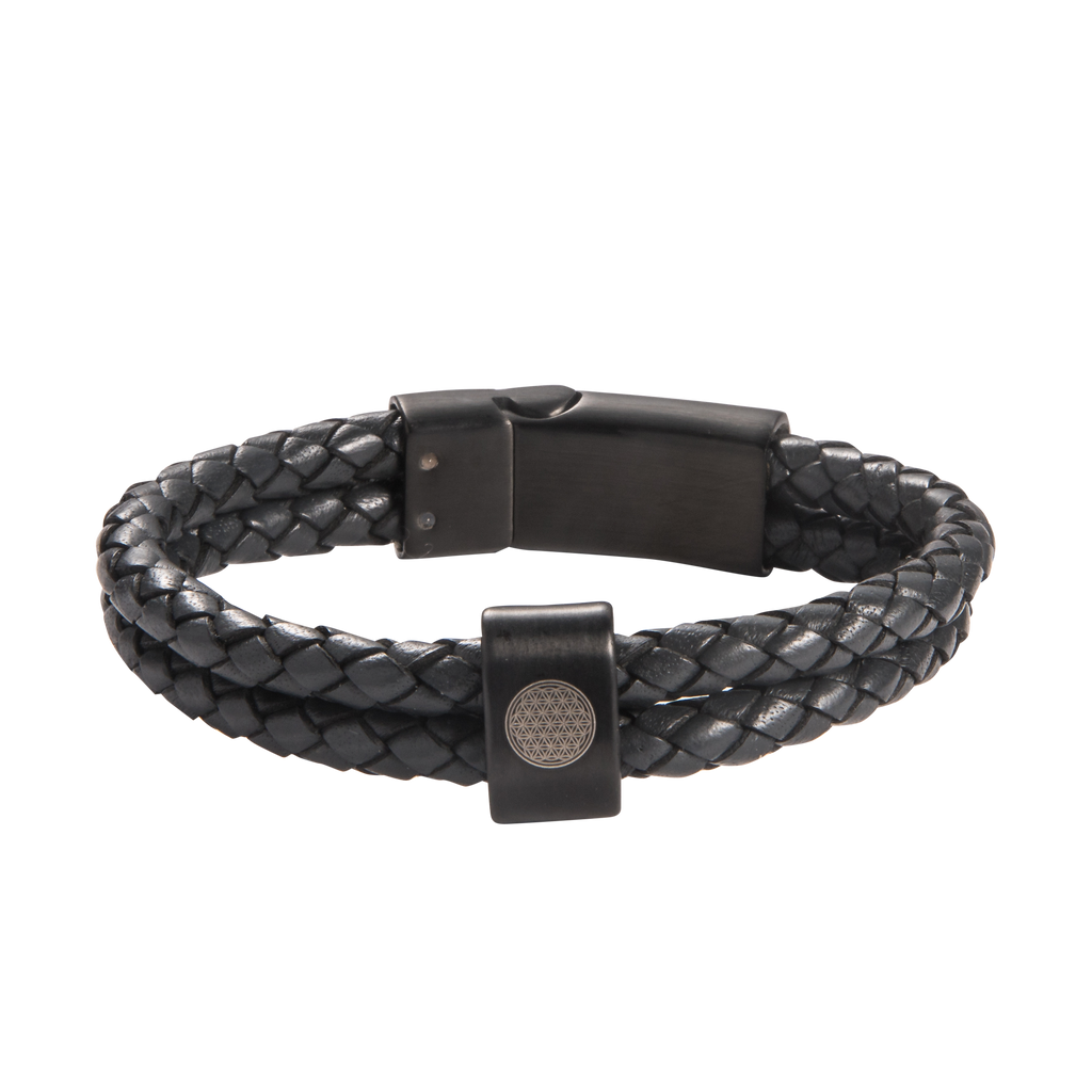Flower Of Life Double Leather Bracelet