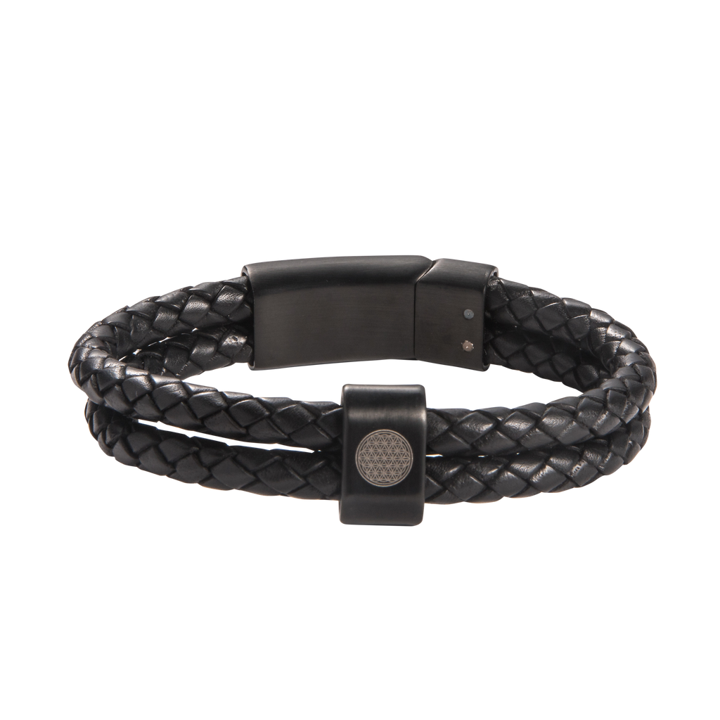 Flower Of Life Double Leather Bracelet