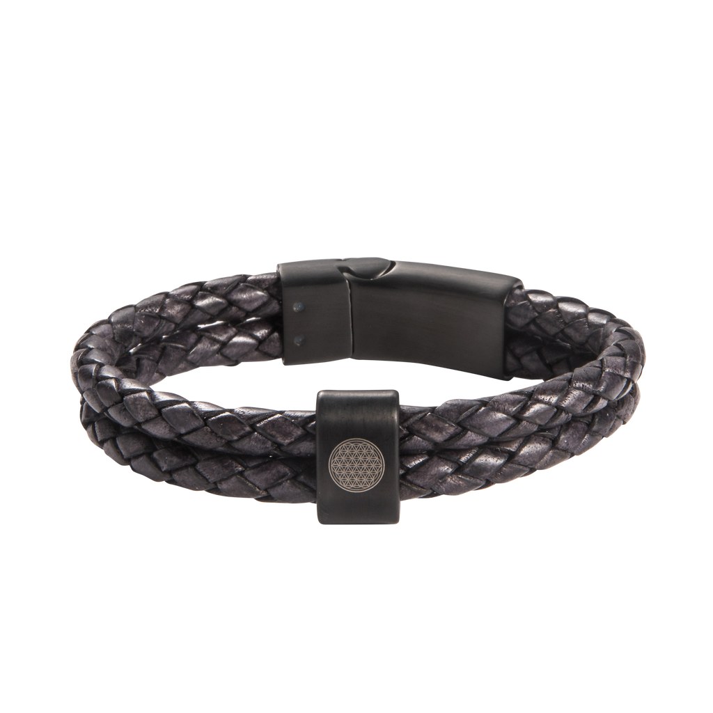 Flower Of Life Double Leather Bracelet