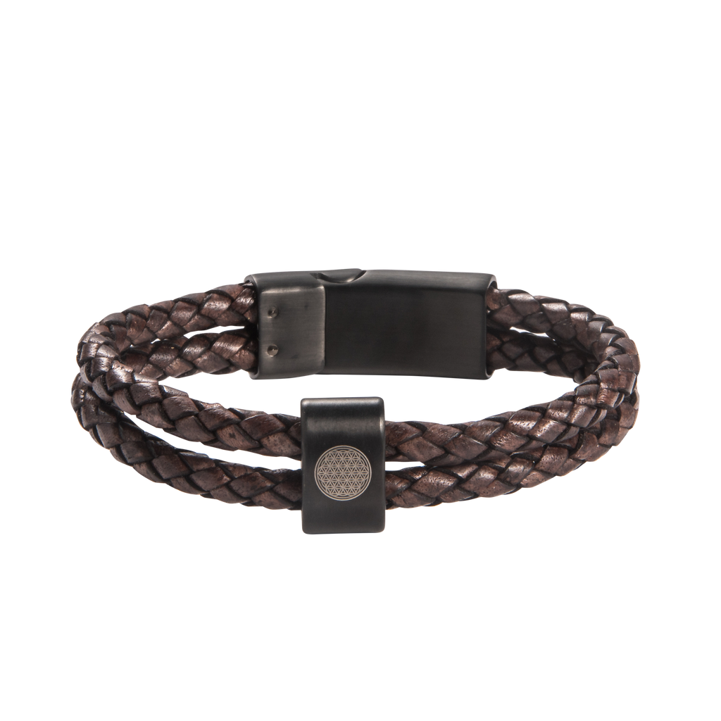 Flower Of Life Double Leather Bracelet