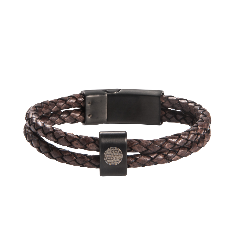 Flower Of Life Double Leather Bracelet