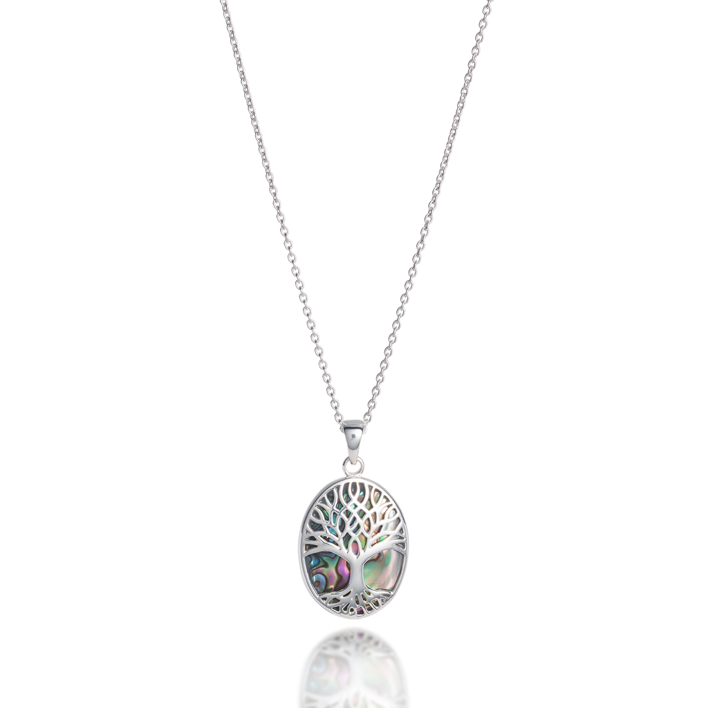 Tree of Life Abundant Paua Shell Necklace
