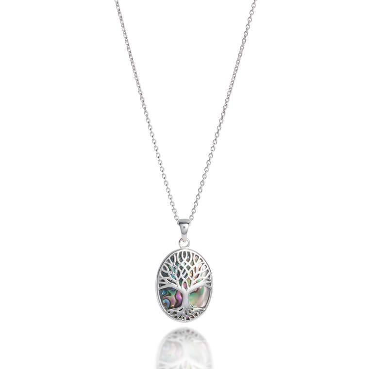 Tree of Life Abundant Paua Shell Necklace