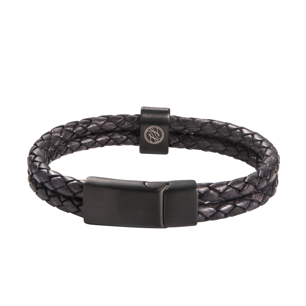Solar Plexus Chakra Double Leather Bracelet