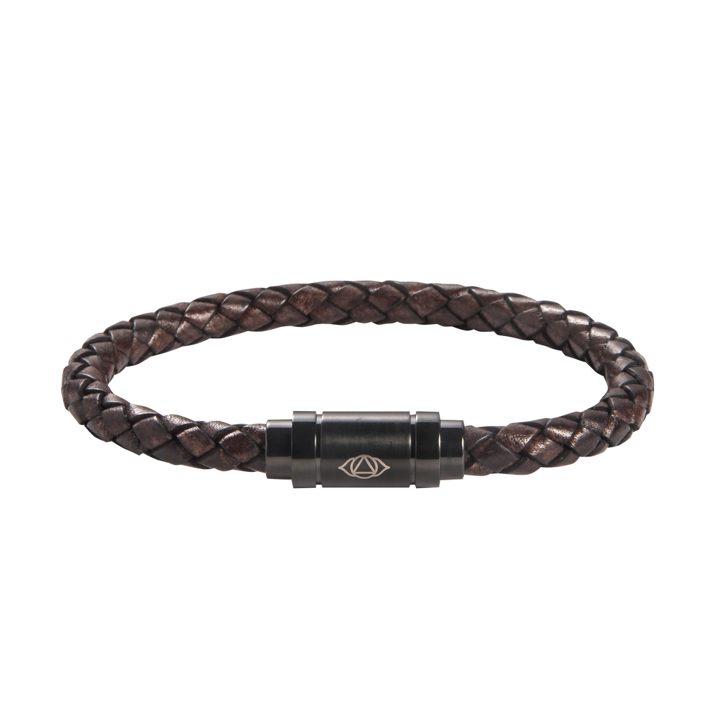 Brow Chakra Leather Bracelet