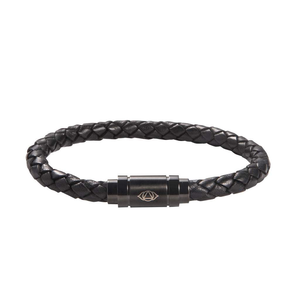 Brow Chakra Leather Bracelet