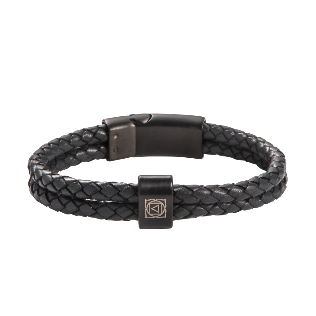 Root Chakra Double Leather Bracelet