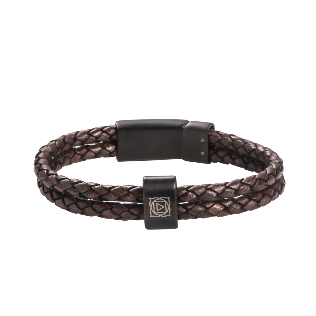 Root Chakra Double Leather Bracelet