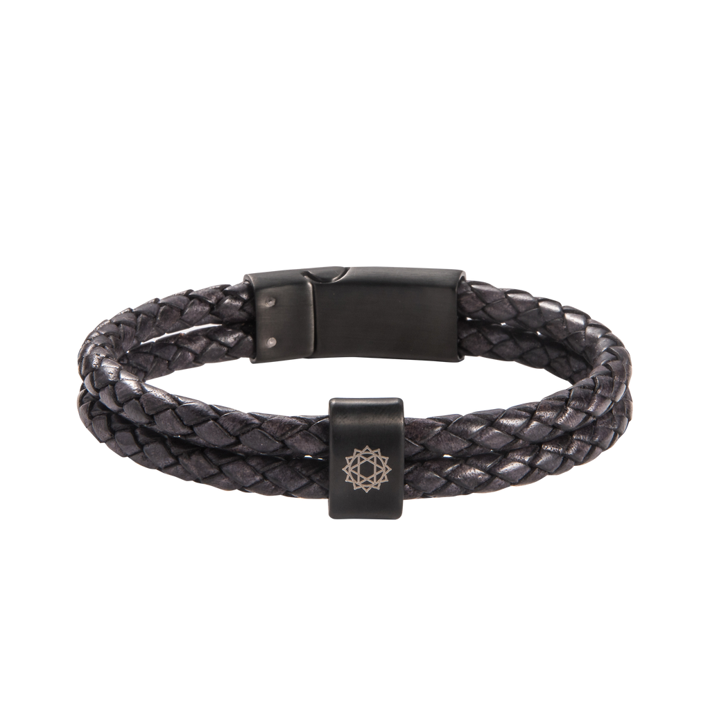 Heart Chakra Double Leather Bracelet