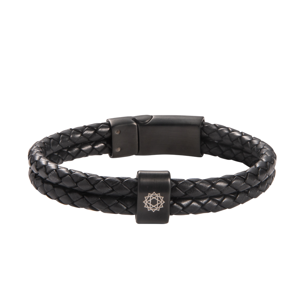Heart Chakra Double Leather Bracelet