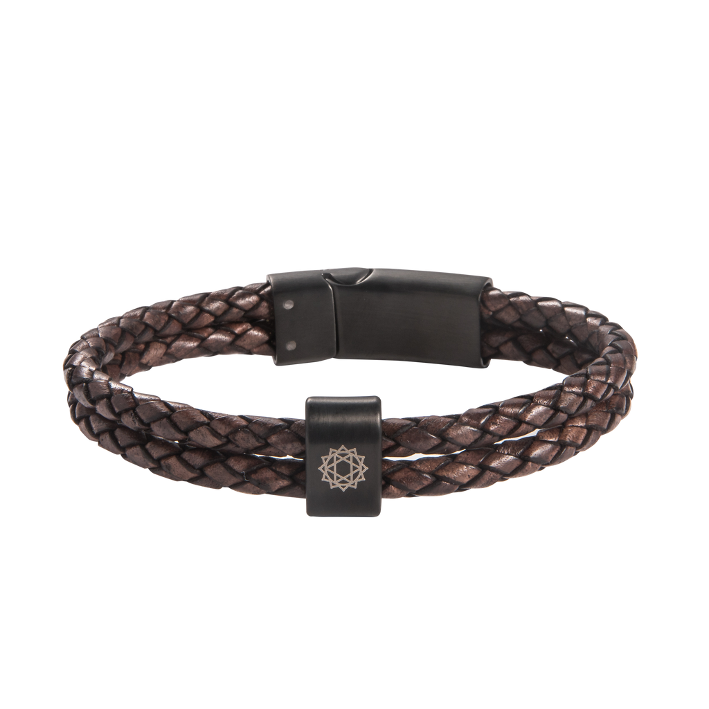Heart Chakra Double Leather Bracelet