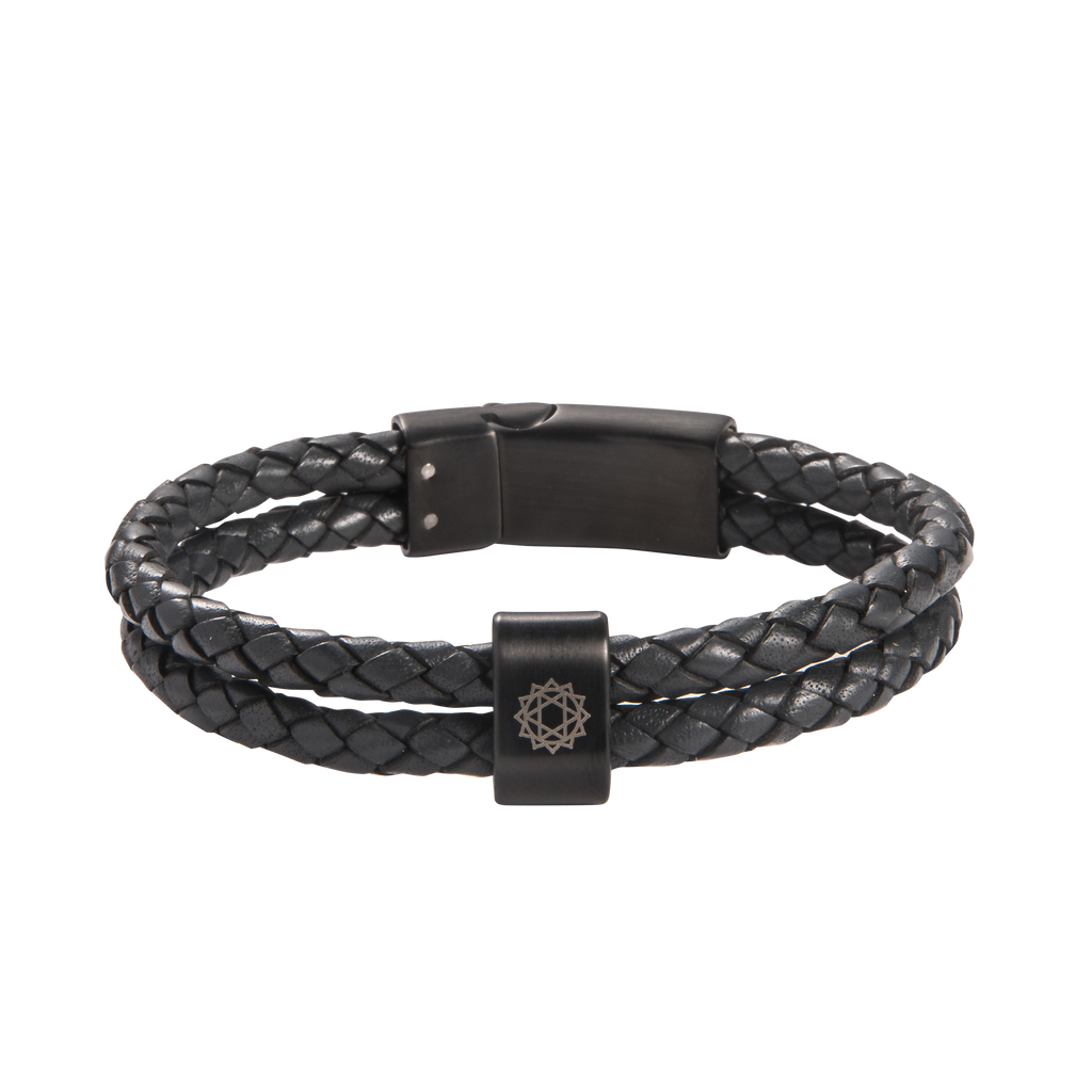Heart Chakra Double Leather Bracelet