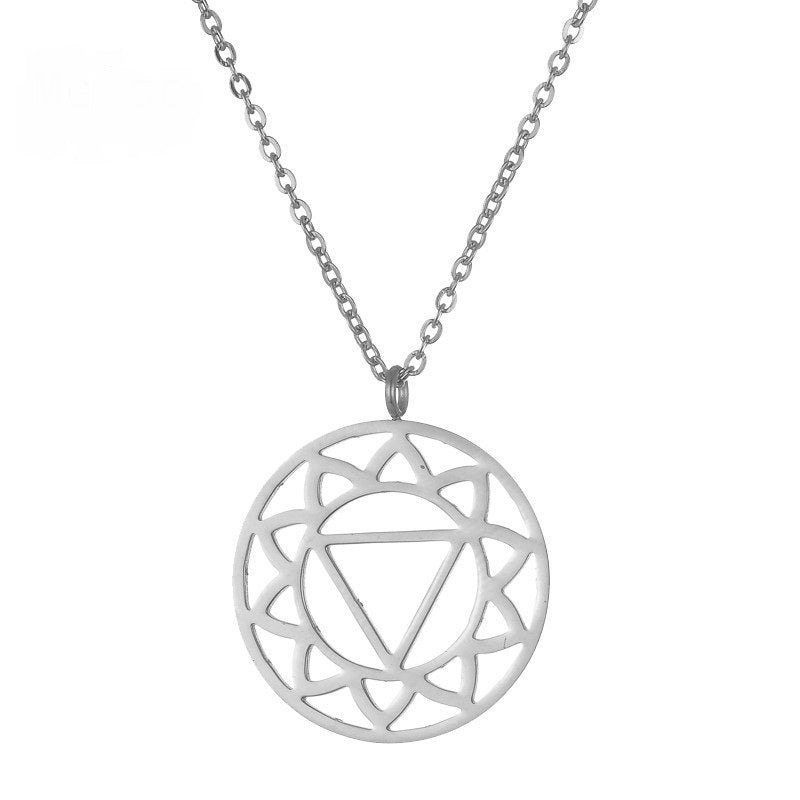 Solar Plexus Chakra Stainless Steel Necklace