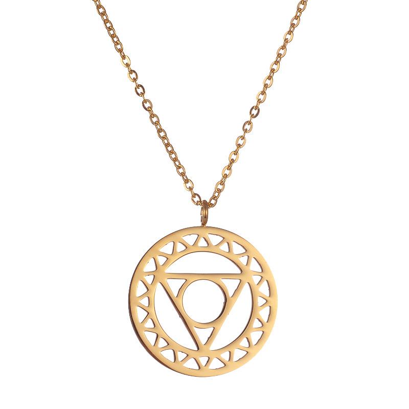 Throat Chakra Stainless Steel Necklace