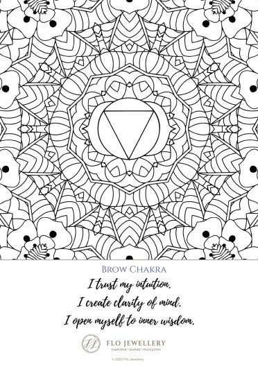 Brow Chakra Colouring Page