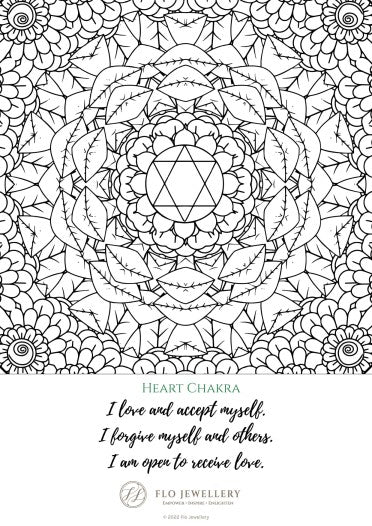 Heart Chakra Colouring Page