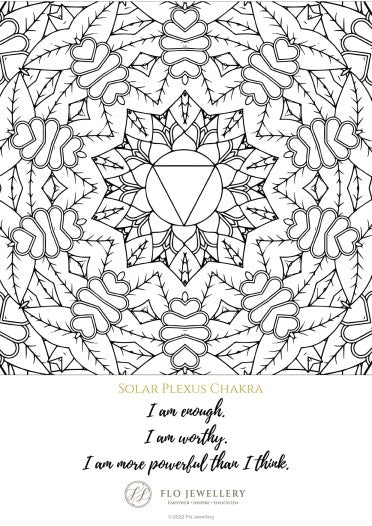 Solar Plexus Chakra Colouring Page
