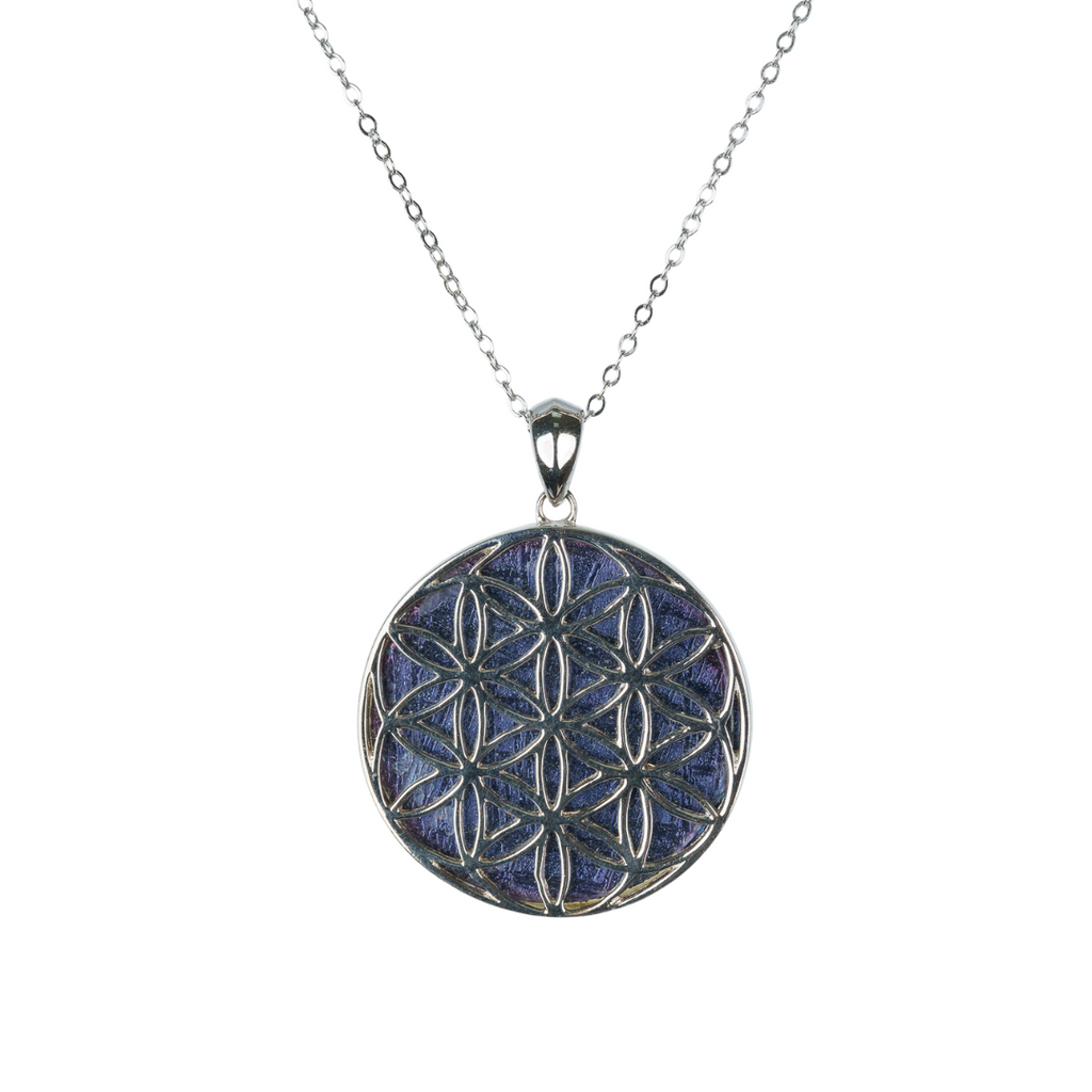 Meteorite Flower of Life Necklace